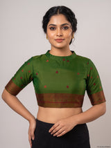 MIMOSA Wine Saree Saree — blouse close-up