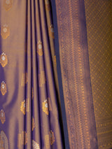 MIMOSA Grey Kanjivaram Art Silk Saree — fleets shot full lifestyle