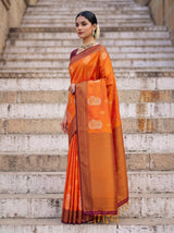 MIMOSA Mustard Kanjivaram Art Silk Saree — pose 3 styling detail