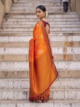 MIMOSA Mustard Kanjivaram Art Silk Saree — pose 9 styling detail