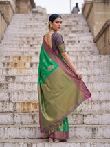MIMOSA Rama Kanjivaram Art Silk Saree — pose 9 styling detail