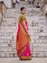 MIMOSA Rani Kanjivaram Art Silk Saree — pose 5 styling detail