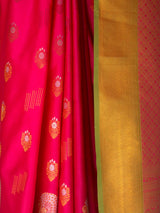 MIMOSA Rani Kanjivaram Art Silk Saree — fleets shot full lifestyle