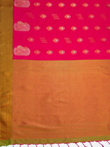 MIMOSA Rani Kanjivaram Art Silk Saree — pallu and zari work detail