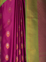 MIMOSA Wine Kanjivaram Art Silk Saree — fleets shot full lifestyle