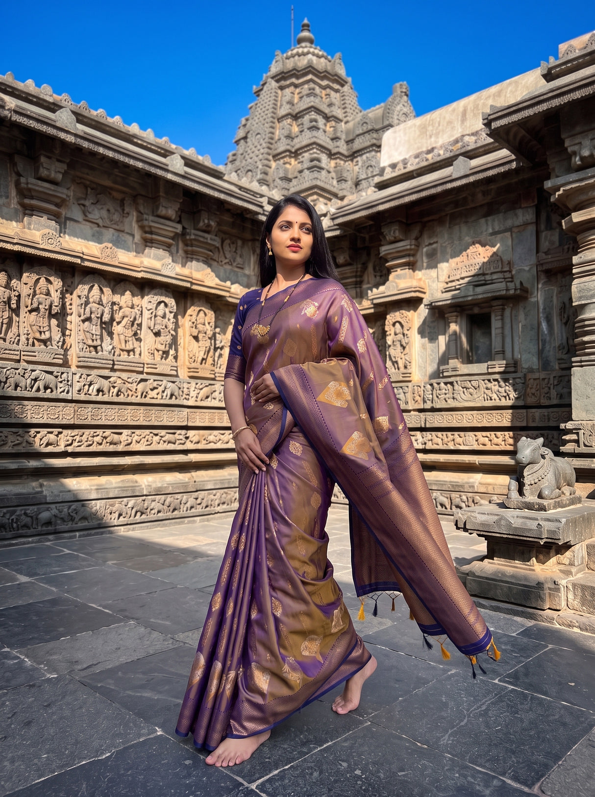 MIMOSA Grey Saree Saree — pose 7 styling detail