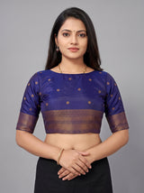 MIMOSA Grey Saree Saree — blouse close-up