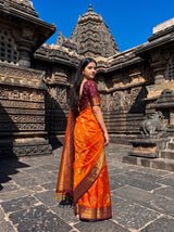 MIMOSA Mustard Saree Saree — pose 9 styling detail