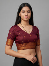 MIMOSA Mustard Saree Saree — blouse close-up
