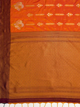 MIMOSA Mustard Saree Saree — pallu and zari work detail
