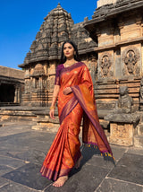 MIMOSA Peach Saree Saree — pose 7 styling detail