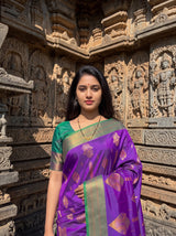MIMOSA Purple Saree Saree — pose 10 styling detail