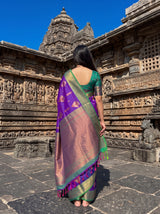 MIMOSA Purple Saree Saree — pose 2 styling detail