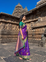 MIMOSA Purple Saree Saree — pose 3 styling detail