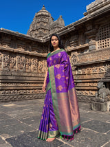 MIMOSA Purple Saree Saree — pose 4 styling detail