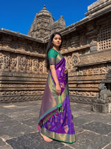 MIMOSA Purple Saree Saree — pose 5 styling detail