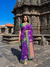 MIMOSA Purple Saree Saree — pose 7 styling detail