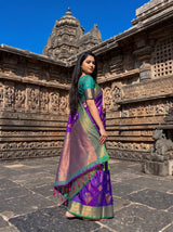 MIMOSA Purple Saree Saree — pose 9 styling detail