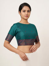 MIMOSA Purple Saree Saree — blouse close-up
