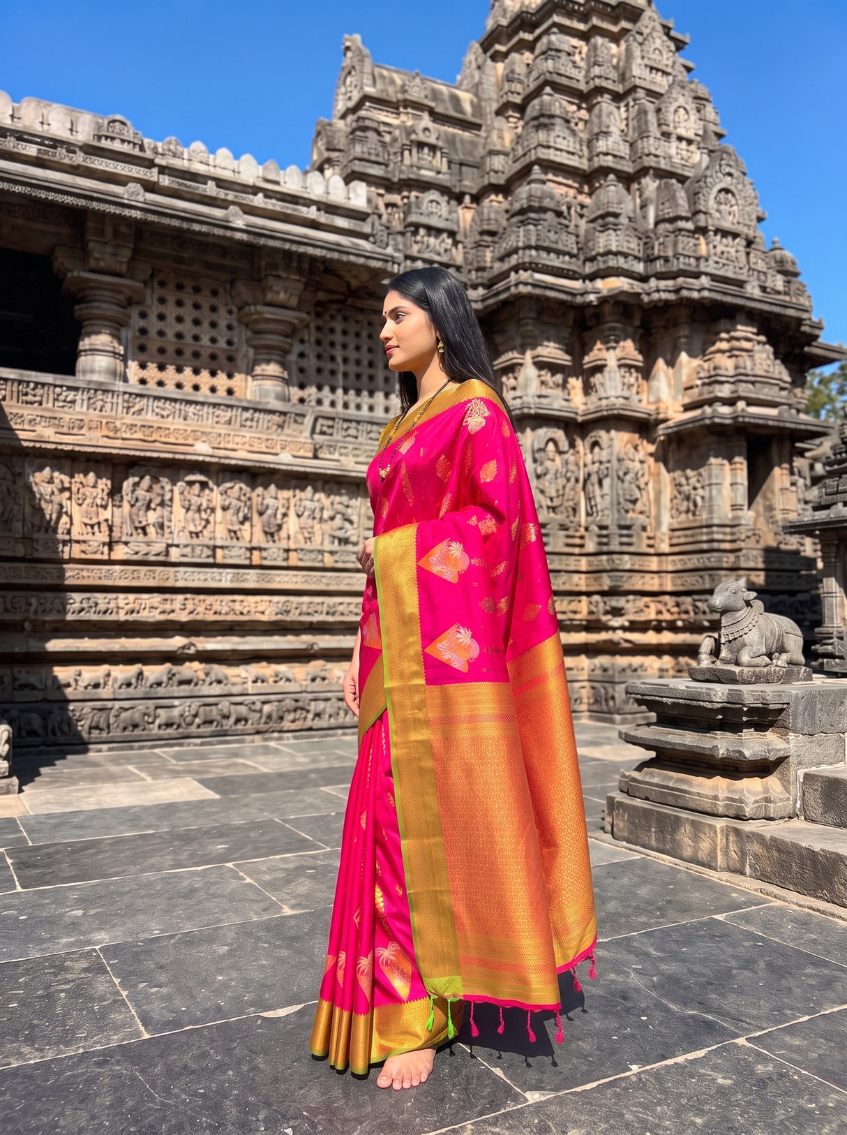 MIMOSA Rani Saree Saree — pose 5 styling detail