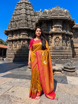 MIMOSA Rust Saree Saree — pose 5 styling detail