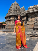 MIMOSA Rust Saree Saree — pose 7 styling detail