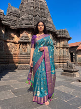 MIMOSA Sapphire Saree Saree — pose 10 styling detail