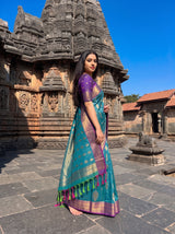 MIMOSA Sapphire Saree Saree — pose 6 styling detail