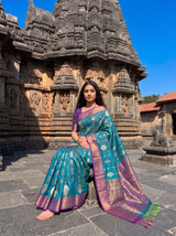 MIMOSA Sapphire Saree Saree — pose 8 styling detail
