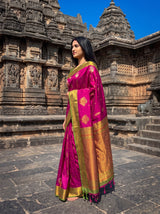 MIMOSA Wine Saree Saree — pose 3 styling detail