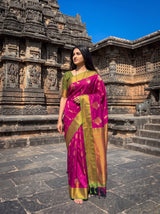 MIMOSA Wine Saree Saree — pose 4 styling detail