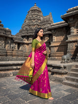 MIMOSA Wine Saree Saree — pose 5 styling detail