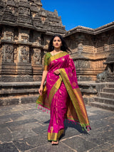 MIMOSA Wine Saree Saree — pose 6 styling detail