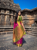 MIMOSA Wine Saree Saree — pose 9 styling detail