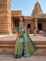 MIMOSA Green Saree Saree — pose 8 styling detail