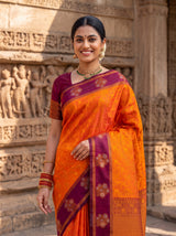 MIMOSA Mustard Saree Saree — pose 10 styling detail