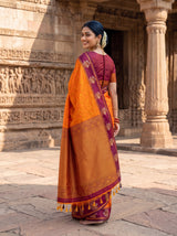 MIMOSA Mustard Saree Saree — pose 2 styling detail