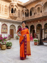 MIMOSA Mustard Saree Saree — pose 4 styling detail