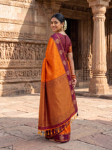 MIMOSA Mustard Saree Saree — pose 7 styling detail