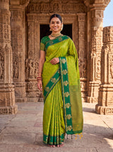 MIMOSA Olive Saree Saree — pose 10 styling detail