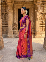 MIMOSA Peach Saree Saree — pose 3 styling detail