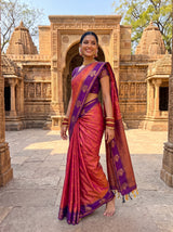 MIMOSA Peach Saree Saree — pose 9 styling detail