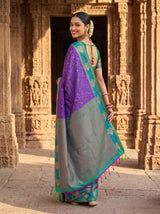 MIMOSA Purple Saree Saree — pose 7 styling detail