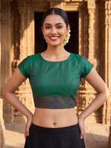 MIMOSA Purple Saree Saree — blouse close-up
