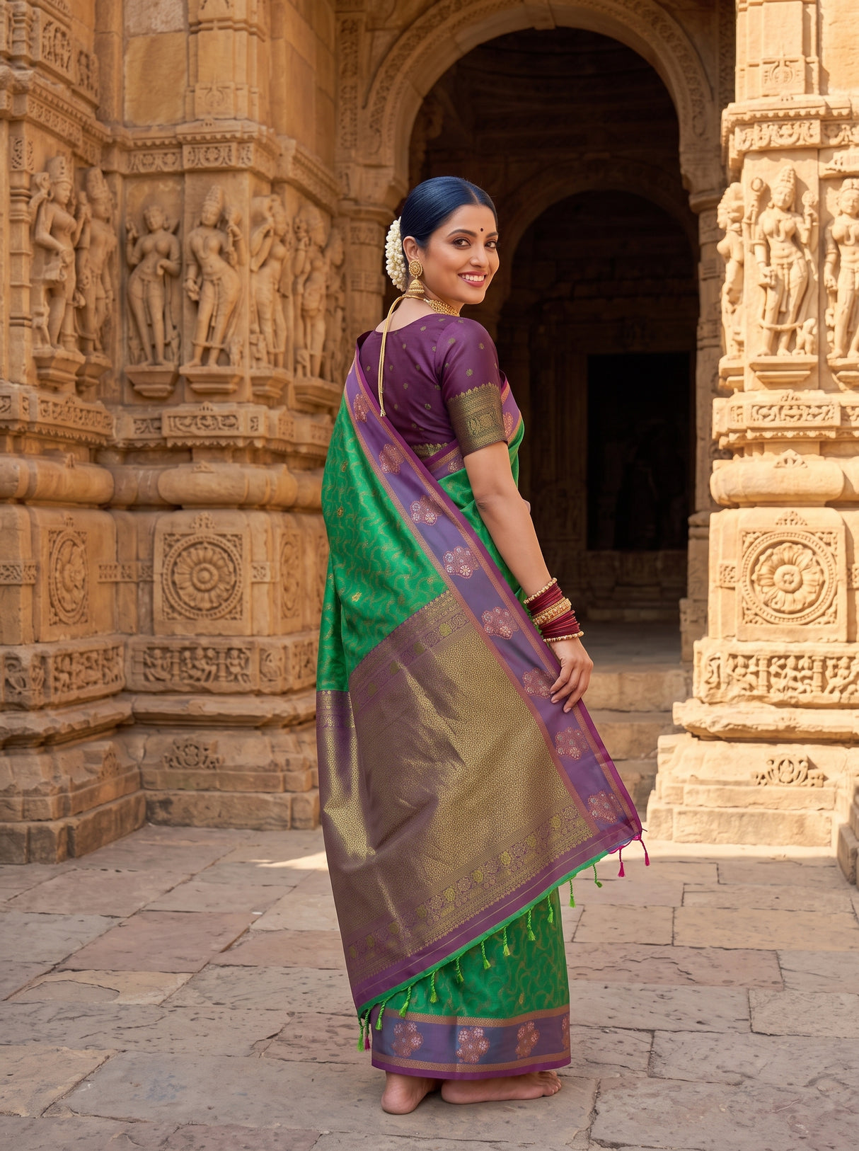 MIMOSA Rama Saree Saree — pose 5 styling detail
