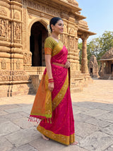 MIMOSA Rani Saree Saree — pose 3 styling detail