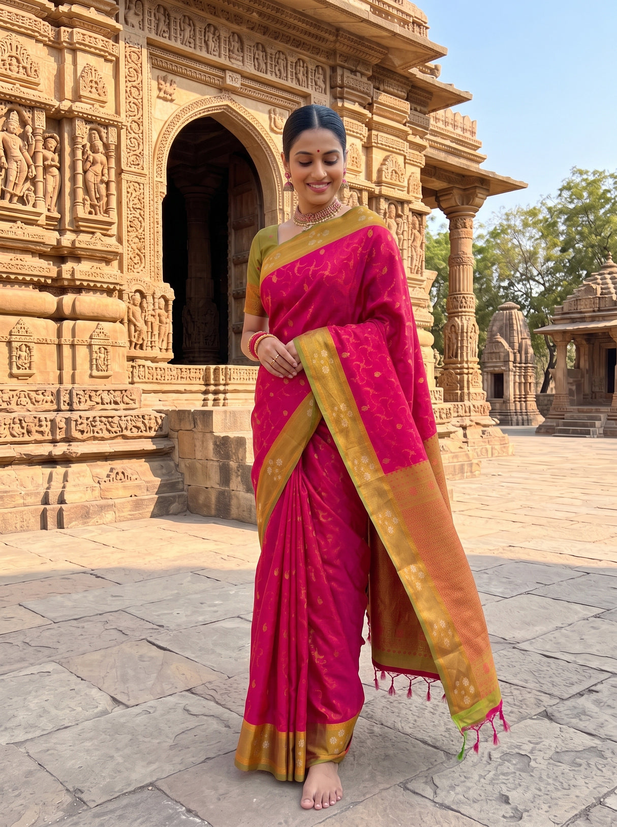 MIMOSA Rani Saree Saree — pose 9 styling detail