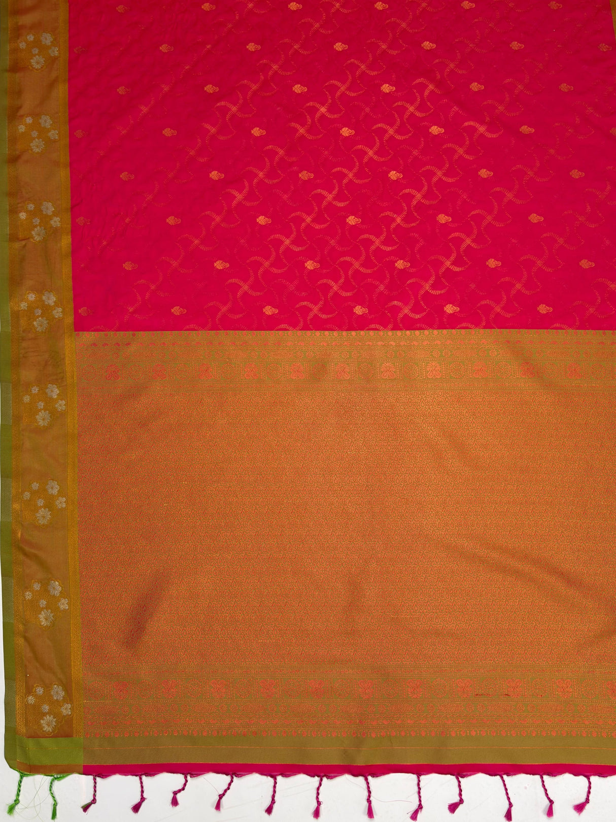 MIMOSA Rani Saree Saree — pallu and zari work detail