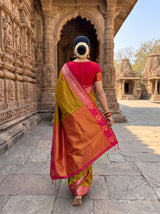 MIMOSA Rust Saree Saree — pose 2 styling detail