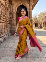 MIMOSA Rust Saree Saree — pose 6 styling detail